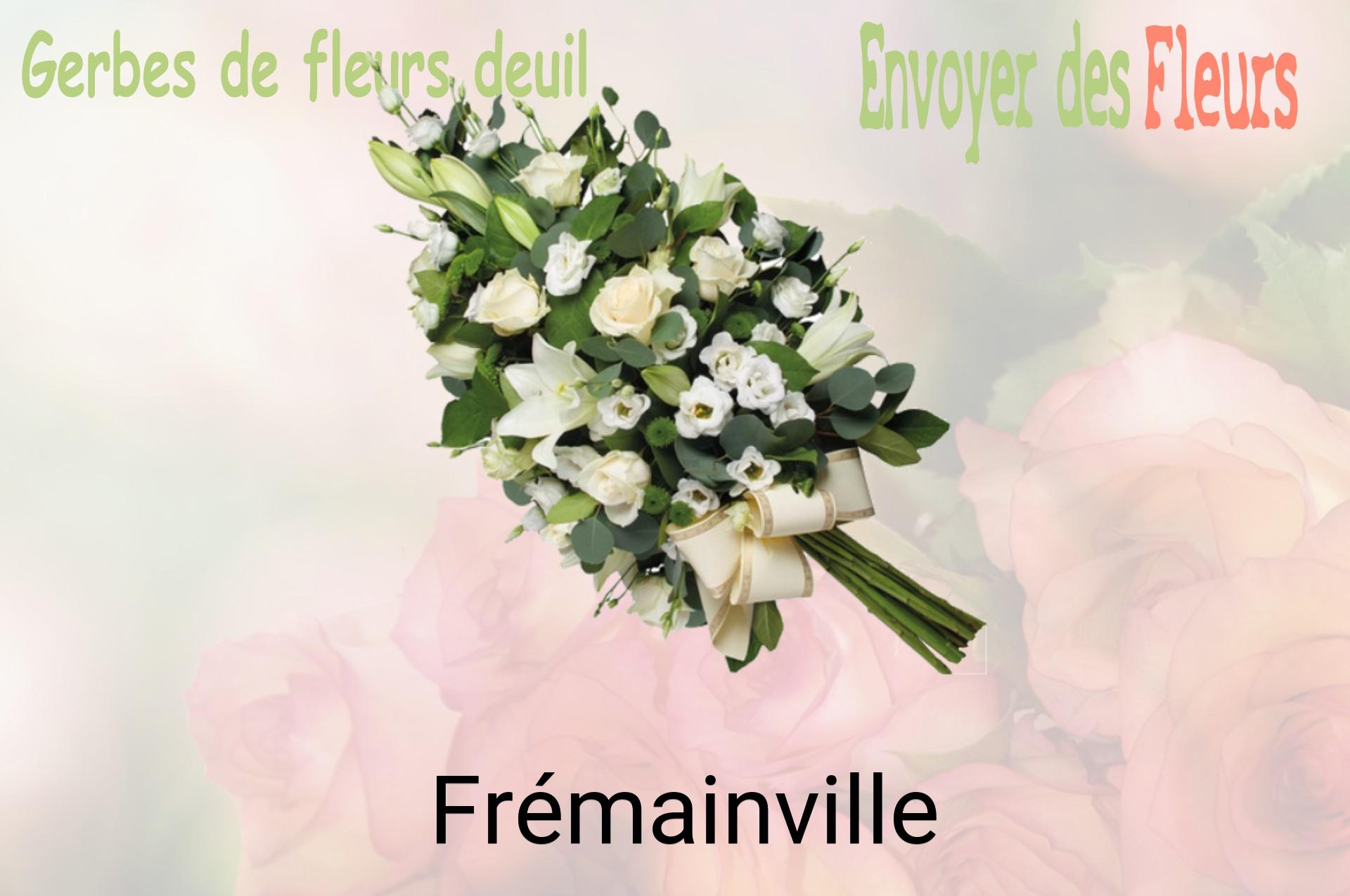 Gerbe de fleurs de deuil livrée à Frémainville